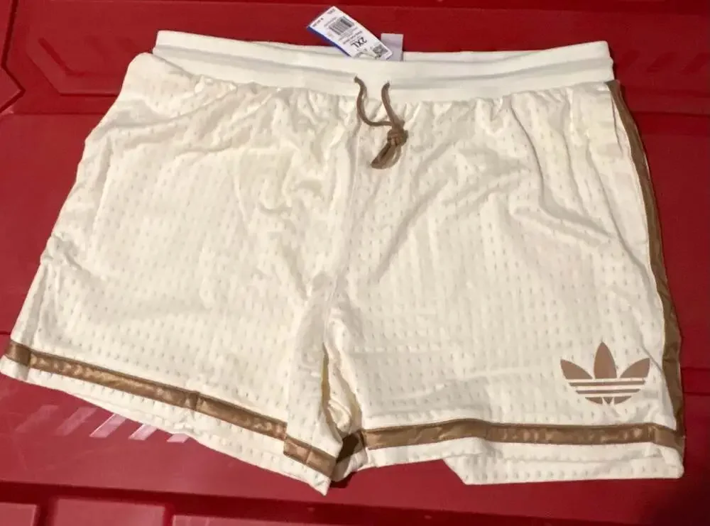 Adidas Originals Warp Knit Short Ivory Cardboard Basketball Shorts 2XL
